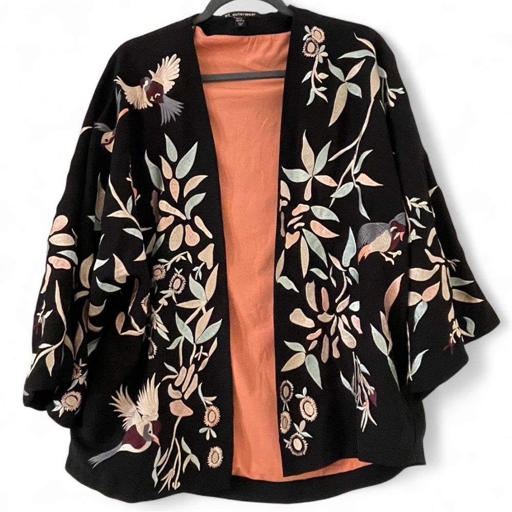 Zara Floral Embroidered Kimono